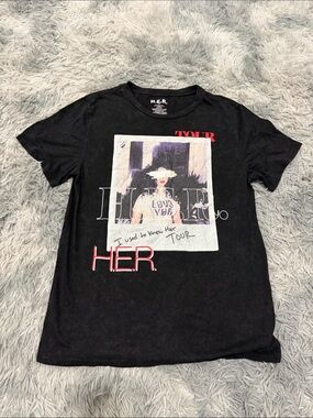 H.E.R I Used To Know HER Tour Short Sleeve T-Shirt Size m Black Tee